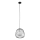 Candeeiro suspenso BELL 1xG9/12W/230V diâmetro 24 cm preto/cromado brilhante