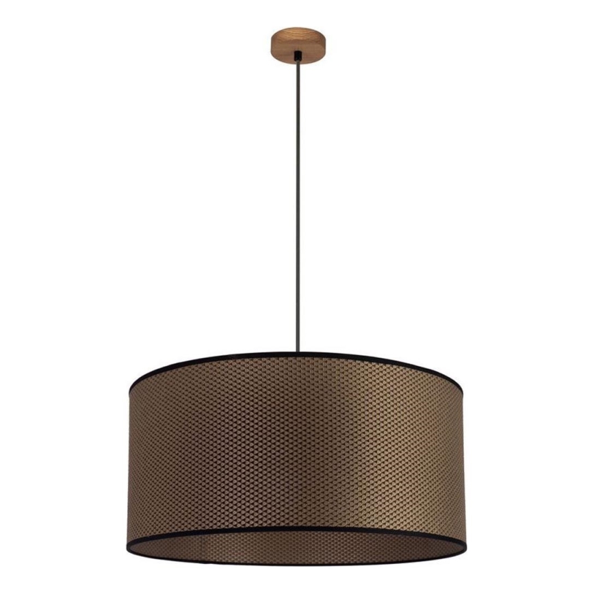 Candeeiro suspenso BENITA 1xE27/40W/230V castanho/carvalho