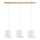 Candeeiro suspenso BENITA 3xE27/40W/230V branco/carvalho