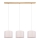 Candeeiro suspenso BENITA 3xE27/40W/230V creme/carvalho