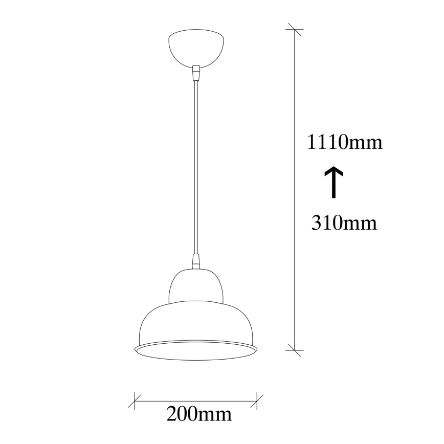 Candeeiro suspenso BERCESTE 1xE27/40W/230V dourado
