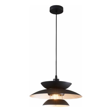 Candeeiro suspenso BERIT 1xE27/20W/230V preto