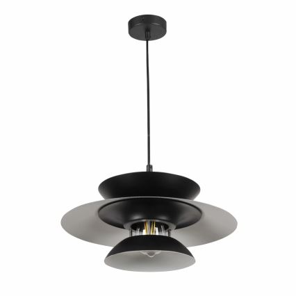 Candeeiro suspenso BERIT 1xE27/20W/230V preto