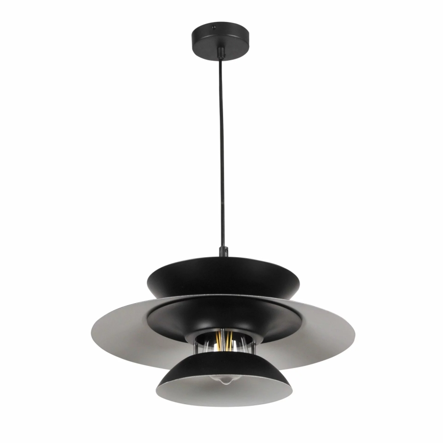 Candeeiro suspenso BERIT 1xE27/20W/230V preto