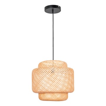 Candeeiro suspenso BERTA 1xE27/20W/230V diâmetro 50 cm bambu