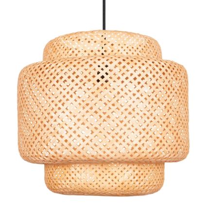 Candeeiro suspenso BERTA 1xE27/20W/230V diâmetro 50 cm bambu