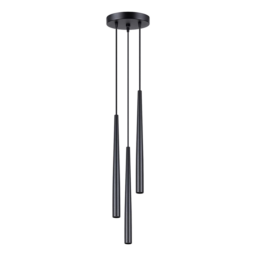 Candeeiro suspenso BLISS 3xG9/8W/230V preto