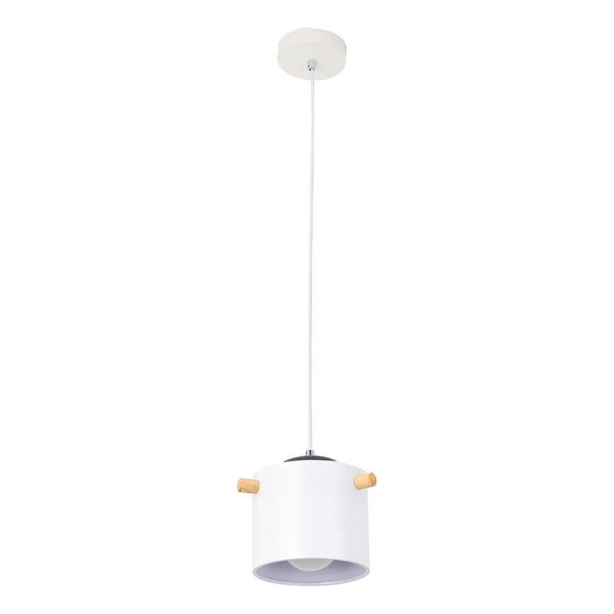 Candeeiro suspenso BODO 1xE27/60W/230V branco