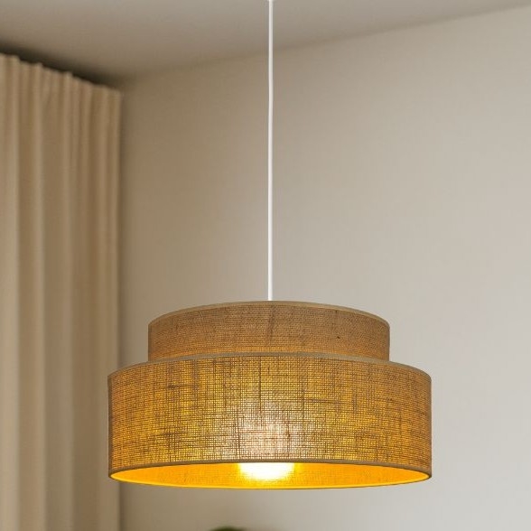 Candeeiro suspenso BOHO 1xE27/60W/230V bege