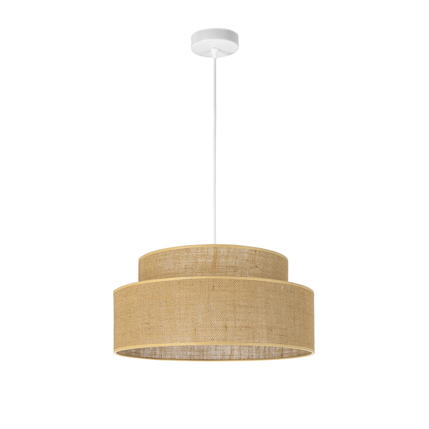 Candeeiro suspenso BOHO 1xE27/60W/230V bege