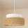 Candeeiro suspenso BOHO 1xE27/60W/230V branco/bege