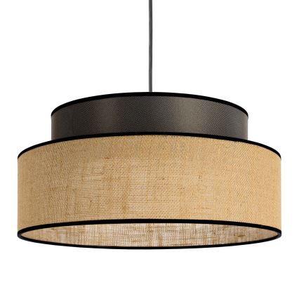 Candeeiro suspenso BOHO 1xE27/60W/230V castanho/bege