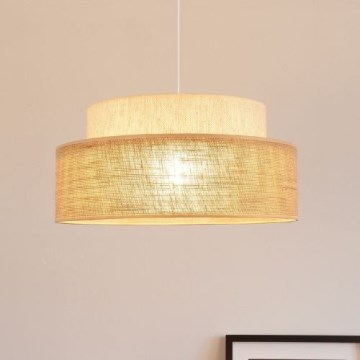 Candeeiro suspenso BOHO 1xE27/60W/230V creme/bege