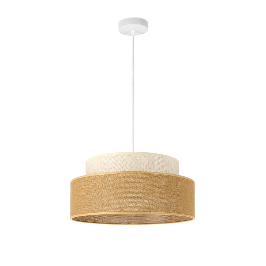 Candeeiro suspenso BOHO 1xE27/60W/230V creme/bege