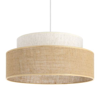 Candeeiro suspenso BOHO 1xE27/60W/230V creme/bege