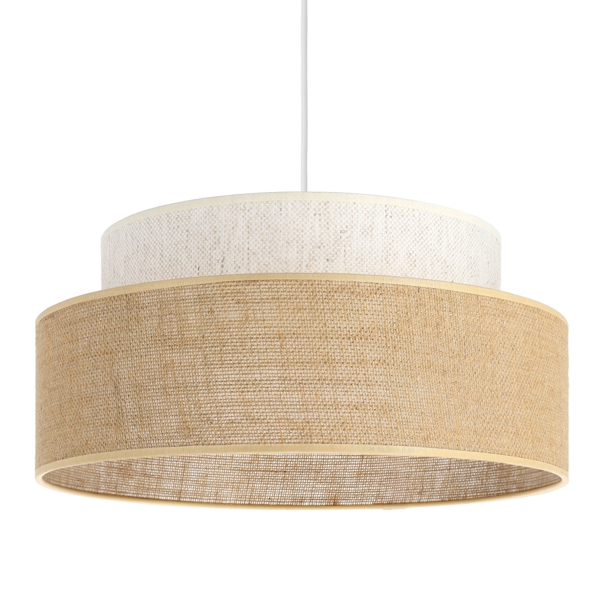 Candeeiro suspenso BOHO 1xE27/60W/230V creme/bege