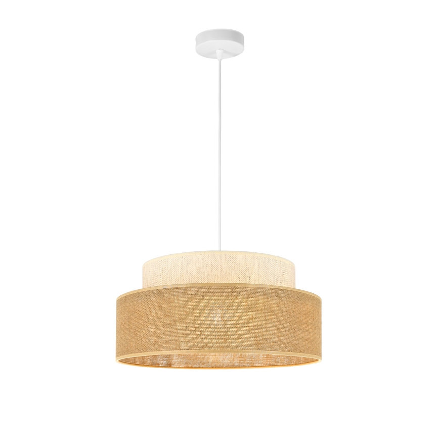 Candeeiro suspenso BOHO 1xE27/60W/230V creme/bege