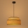 Candeeiro suspenso BOHO 1xE27/60W/230V diâmetro 40 cm bege