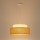 Candeeiro suspenso BOHO 1xE27/60W/230V diâmetro 40 cm branco/bege