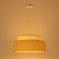 Candeeiro suspenso BOHO 1xE27/60W/230V diâmetro 40 cm vime