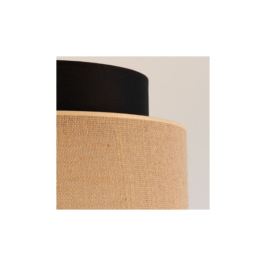 Candeeiro suspenso BOHO 1xE27/60W/230V preto/bege