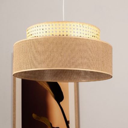 Candeeiro suspenso BOHO 1xE27/60W/230V vime