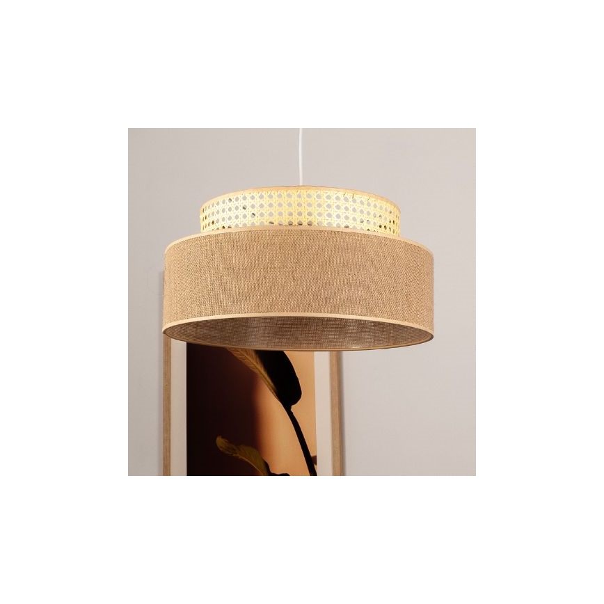 Candeeiro suspenso BOHO 1xE27/60W/230V vime