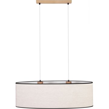 Candeeiro suspenso BOHO 2xE27/40W/230V carvalho