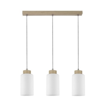 Candeeiro suspenso BOSCO 3xE27/60W/230V Bétula