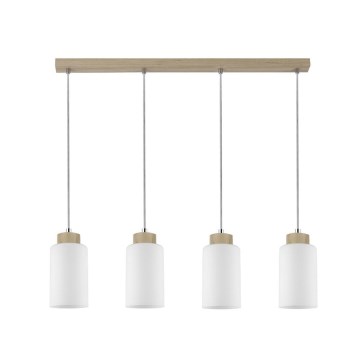 Candeeiro suspenso BOSCO 4xE27/60W/230V Bétula