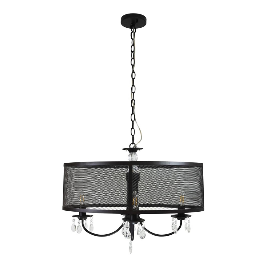 Candeeiro suspenso BRESSO 4xE14/12W/230V preto