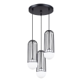 Candeeiro suspenso BRINA 3xG9/8W/230V preto