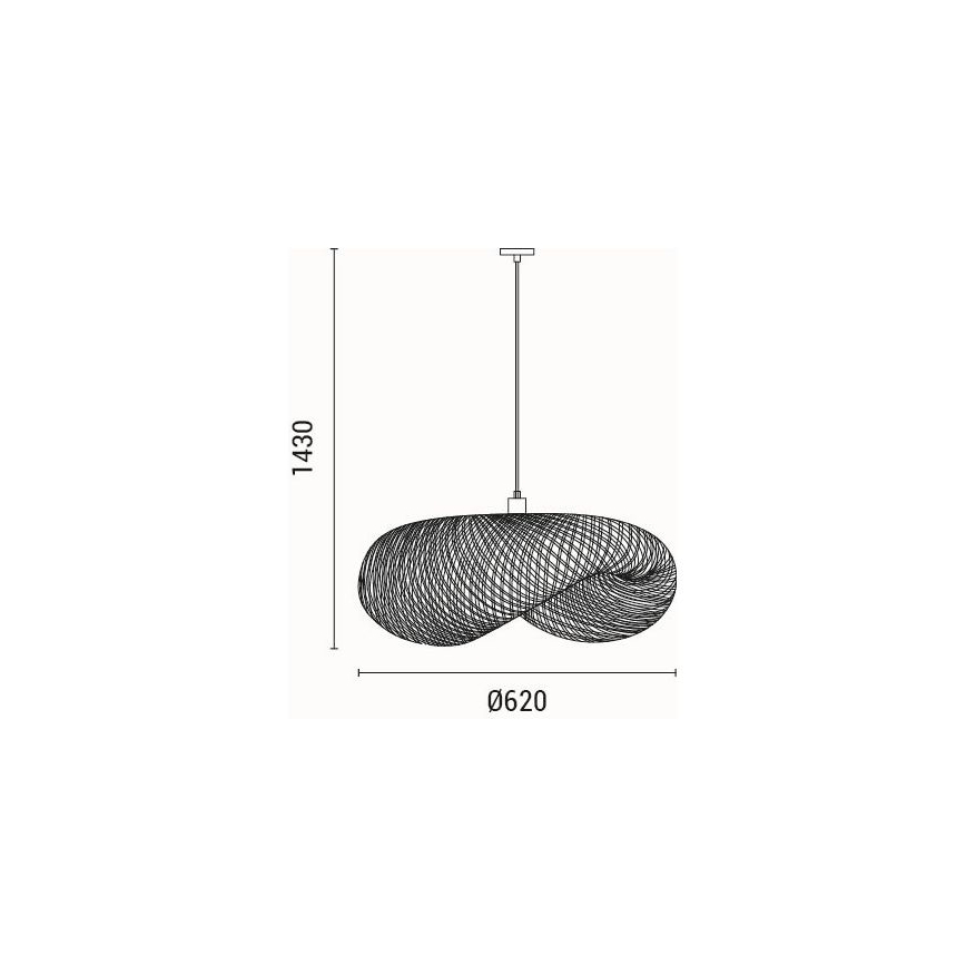 Candeeiro suspenso CALYPSO 1xE27/15W/230V bambu