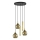 Candeeiro suspenso CALYPSO 2xGU10/60W/230V + 3xE27/60W preto/dourado