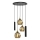 Candeeiro suspenso CALYPSO 2xGU10/60W/230V + 3xE27/60W preto/dourado