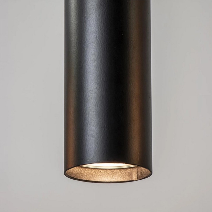 Candeeiro suspenso CALYPSO 2xGU10/60W/230V + 3xE27/60W preto/dourado