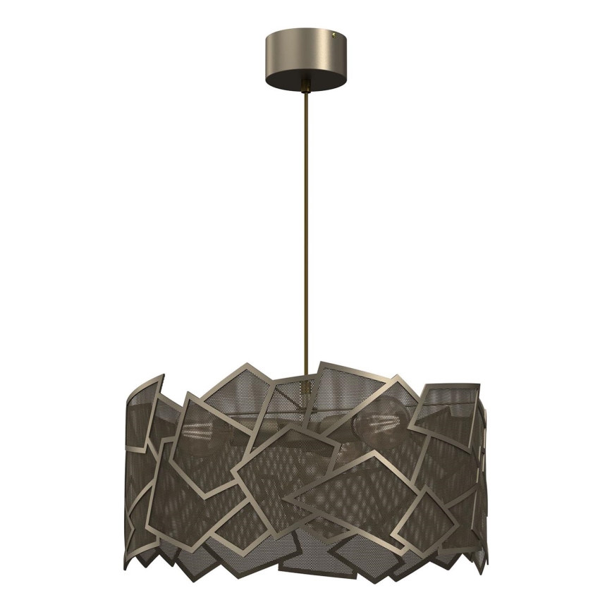 Candeeiro suspenso CAMO 3xE27/15W/230V dourado