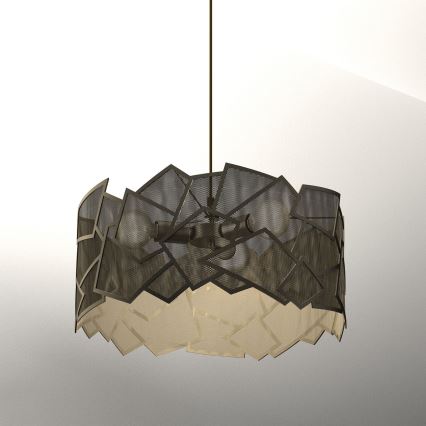 Candeeiro suspenso CAMO 3xE27/15W/230V dourado