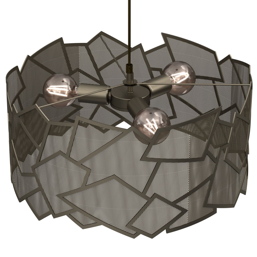 Candeeiro suspenso CAMO 3xE27/15W/230V dourado