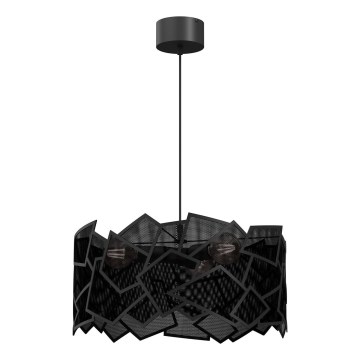 Candeeiro suspenso CAMO 3xE27/15W/230V preto