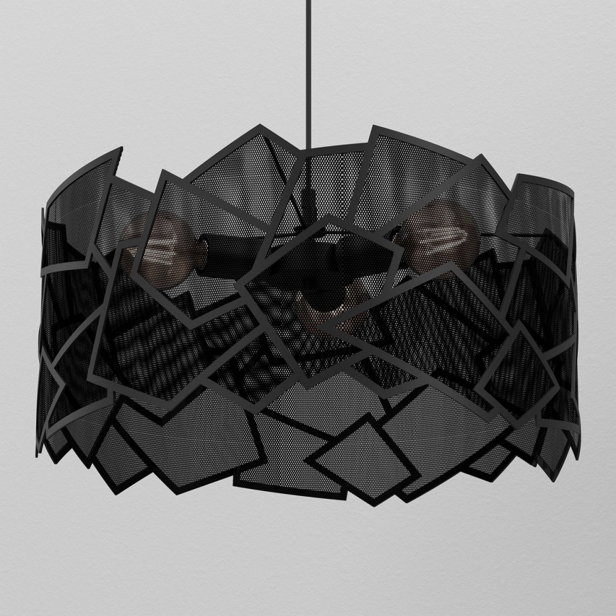 Candeeiro suspenso CAMO 3xE27/15W/230V preto