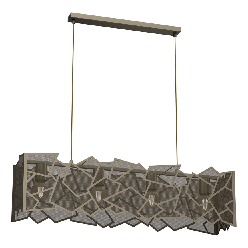Candeeiro suspenso CAMO 4xE27/15W/230V dourado