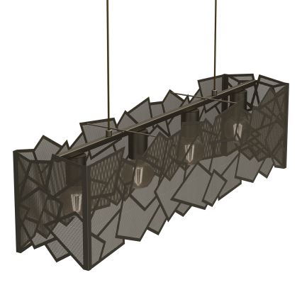 Candeeiro suspenso CAMO 4xE27/15W/230V dourado