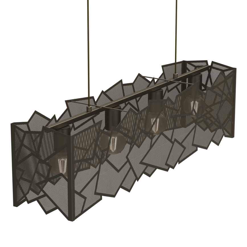 Candeeiro suspenso CAMO 4xE27/15W/230V dourado