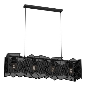 Candeeiro suspenso CAMO 4xE27/15W/230V preto