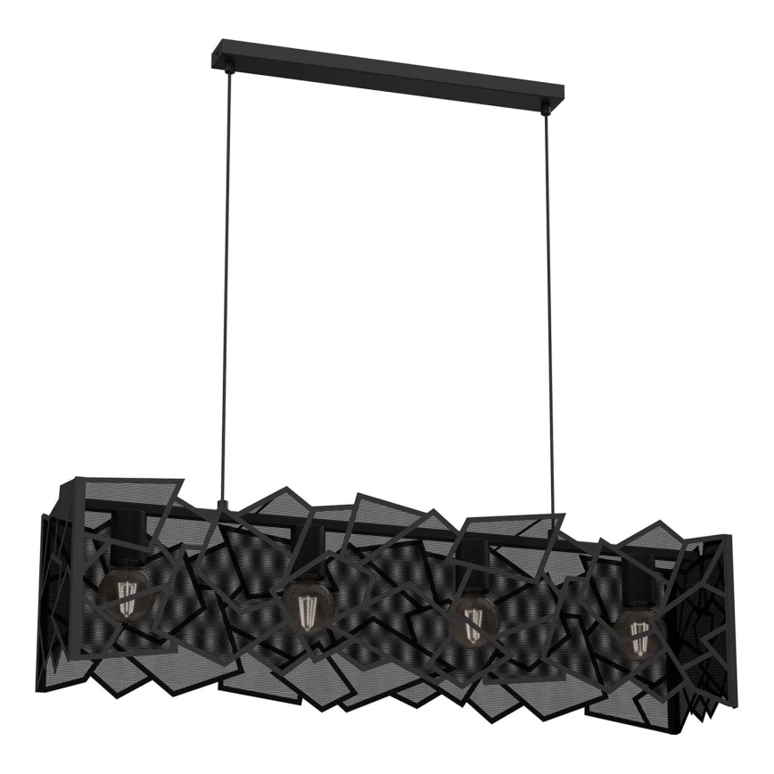 Candeeiro suspenso CAMO 4xE27/15W/230V preto
