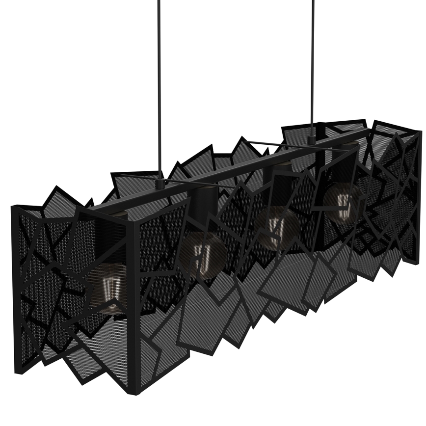 Candeeiro suspenso CAMO 4xE27/15W/230V preto