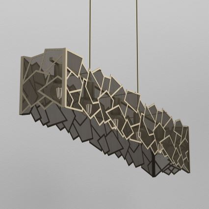 Candeeiro suspenso CAMO 5xE27/15W/230V dourado