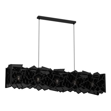 Candeeiro suspenso CAMO 5xE27/15W/230V preto