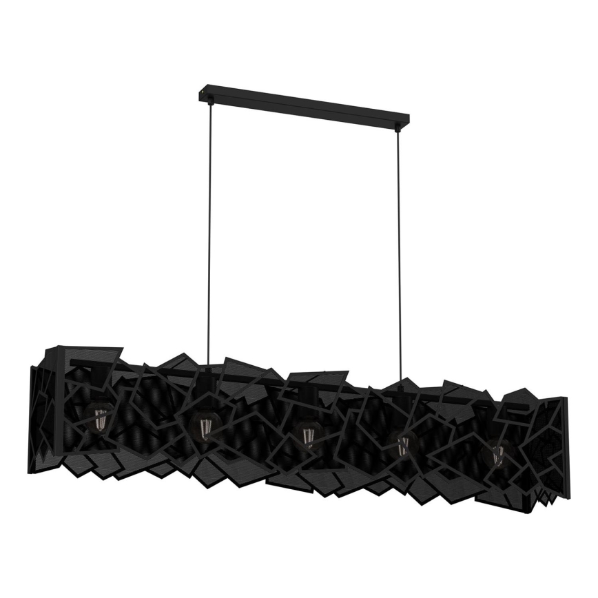 Candeeiro suspenso CAMO 5xE27/15W/230V preto